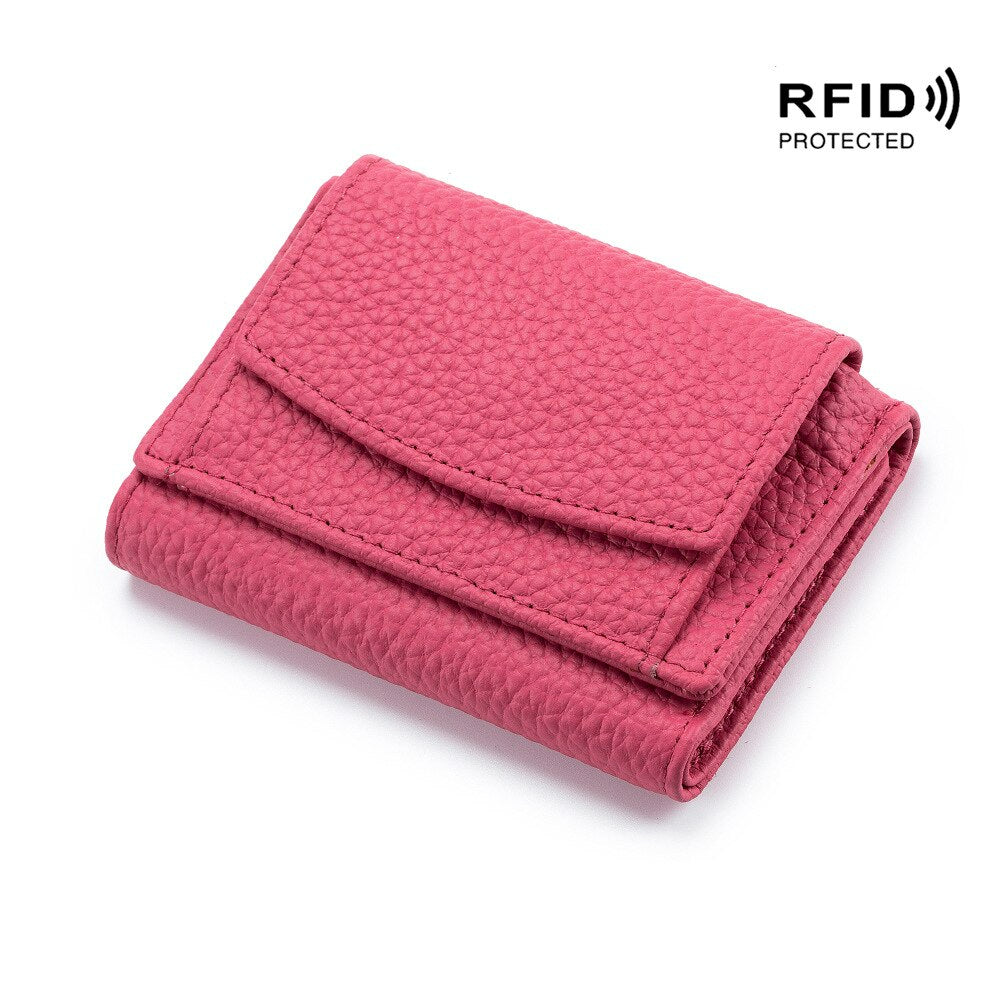 RFID-beskyttet mini læderpung
