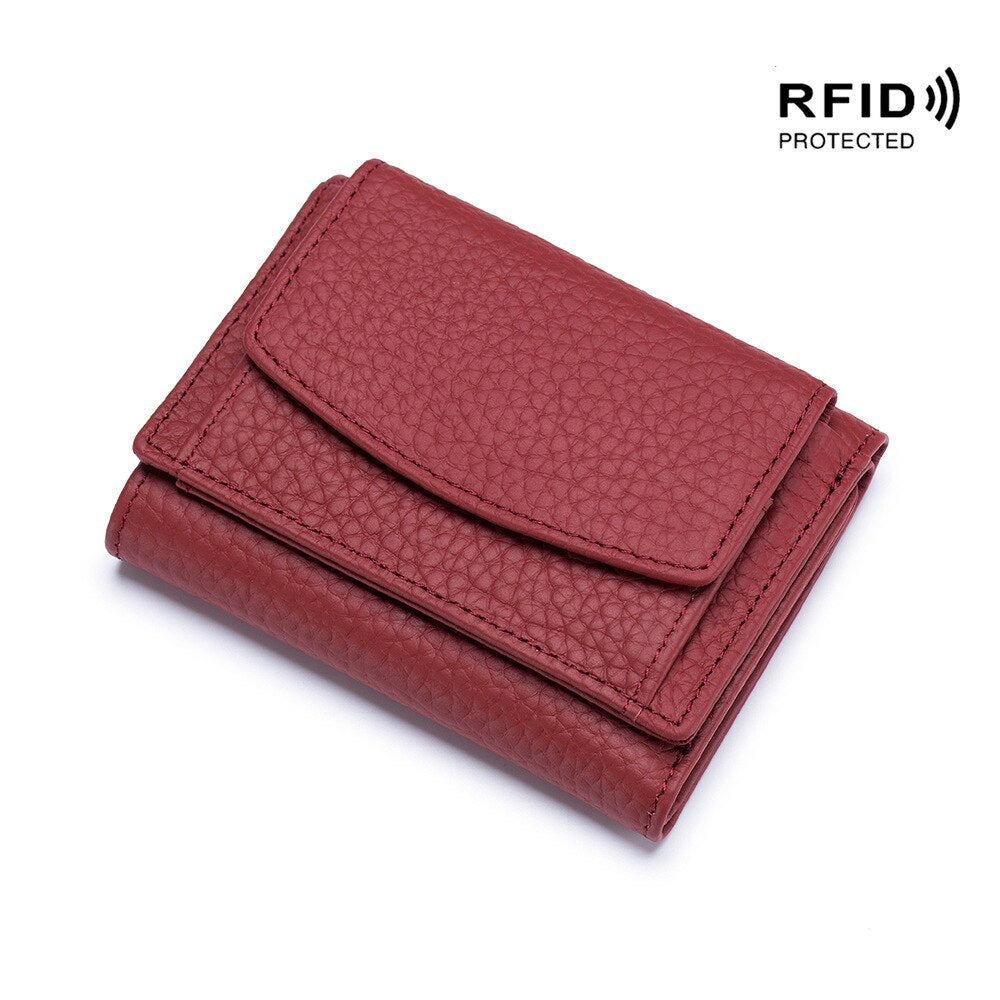 RFID-beskyttet mini læderpung