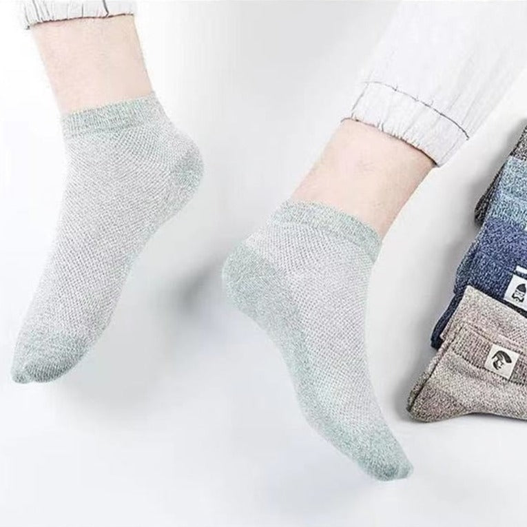5 par åndbare sokker til mænd og kvinder i tilfældige farver