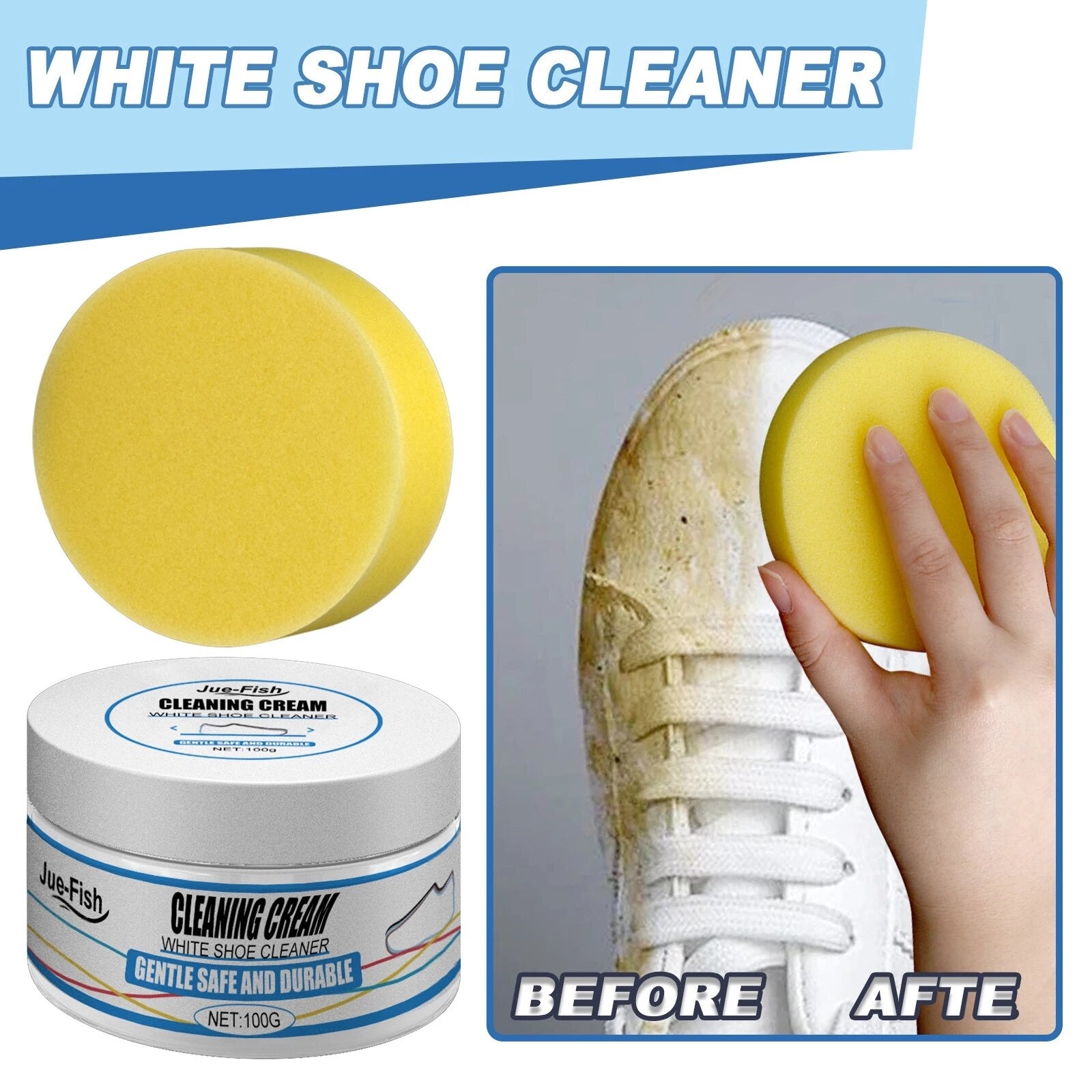 Hvid creme til blegning af sko