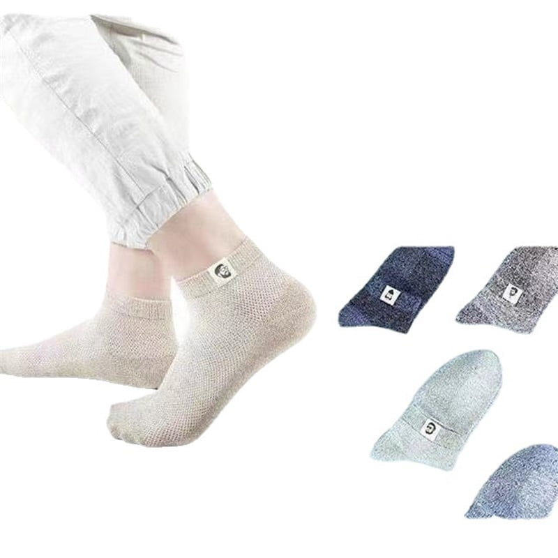 5 par åndbare sokker til mænd og kvinder i tilfældige farver
