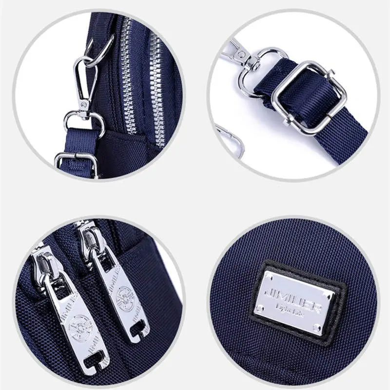Moderigtig, slidstærk crossbody-taske med flere lommer