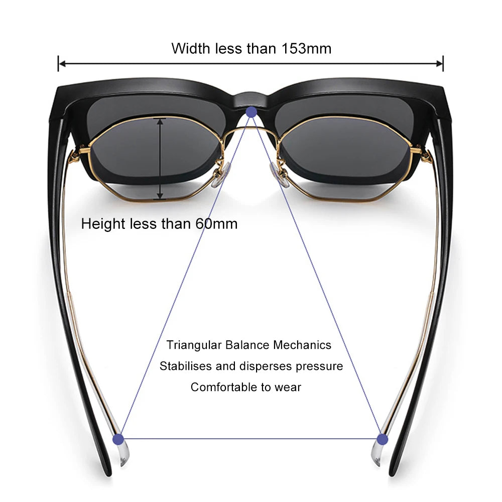 Universal polariseret pasform over solbriller