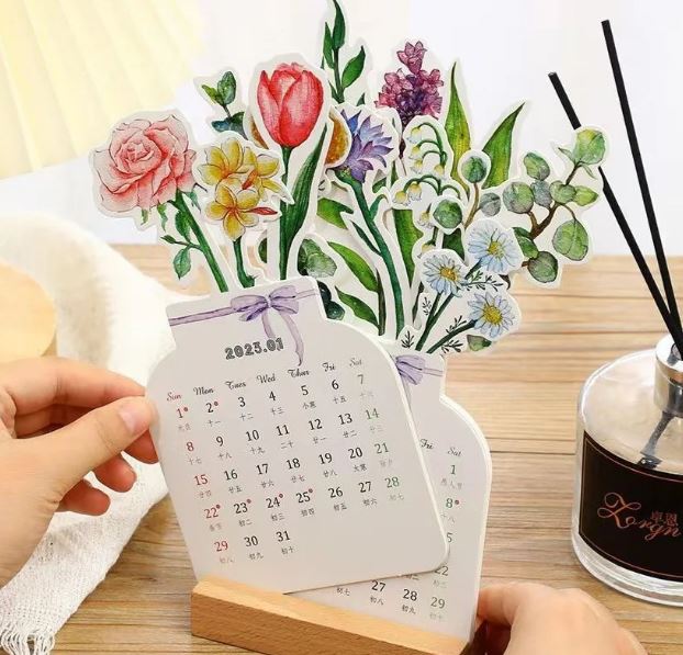 2024 blomstervase bordkalender