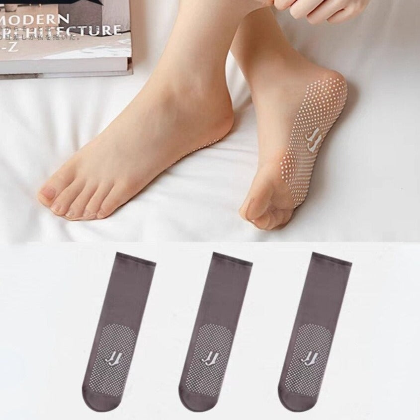 Skridsikre gennemsigtige sokker til kvinder