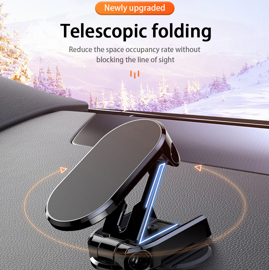 Metal foldbar biltelefonholder | 360° Rotation